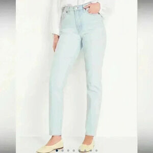 Old navy light wash o.g. High rise straight secret smooth pocket jeans sz 8